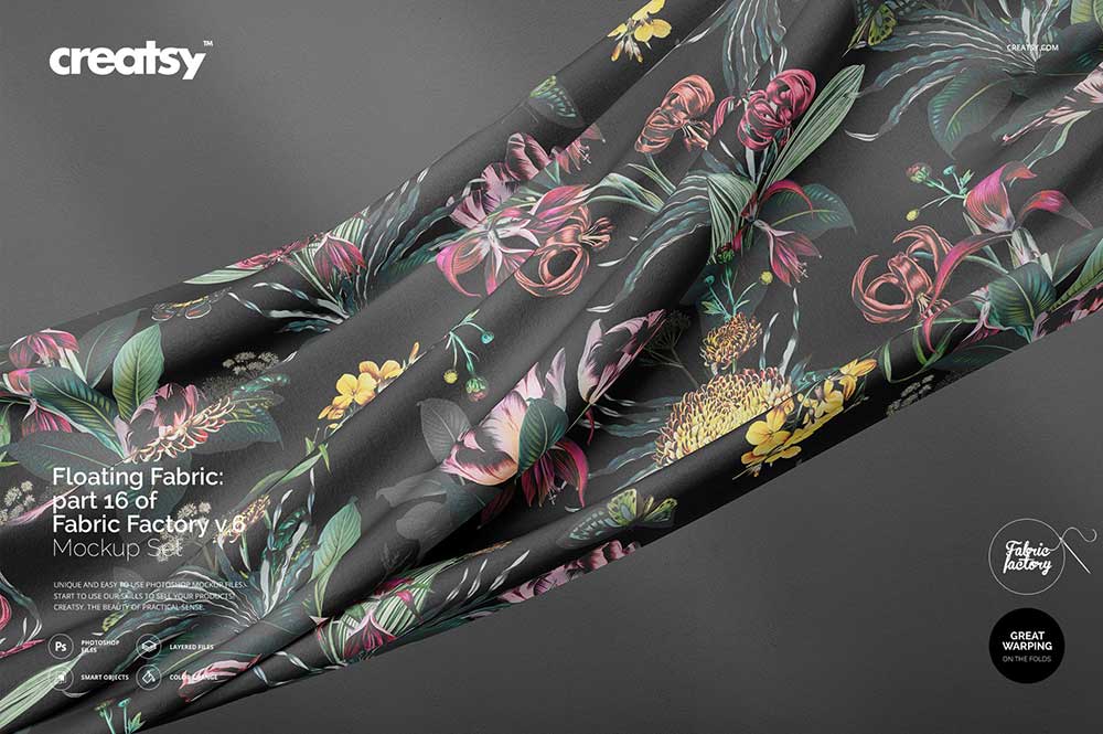 Beautiful Fabric Mockup Free PSD