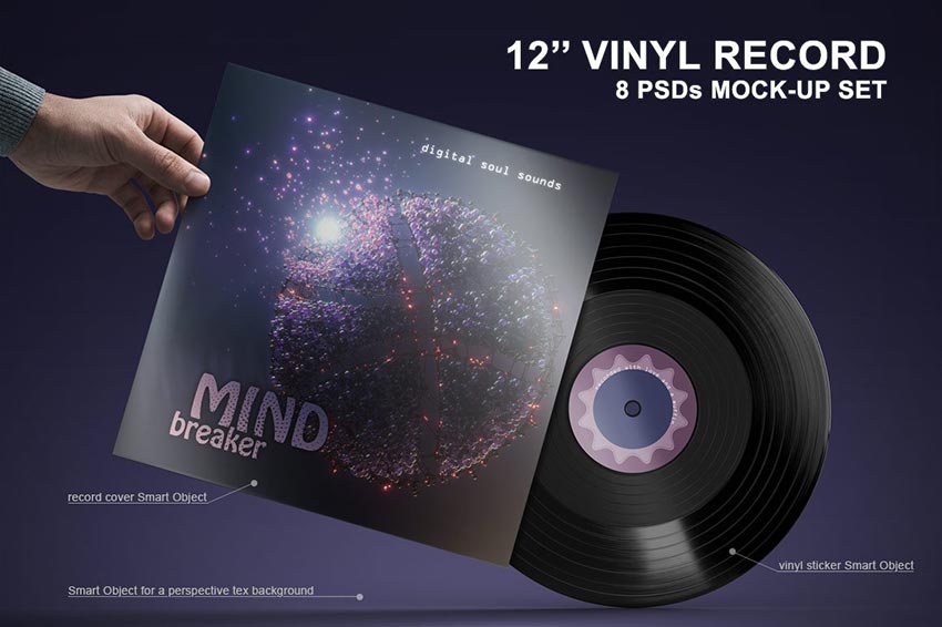 Download 15+ Perfect Vinyl Mockup PSD Templates | Mockuptree