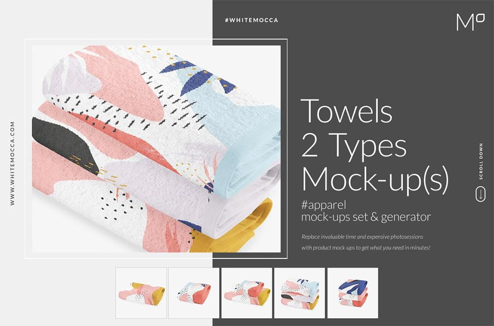 Download 20+ Pretty Towel Mockup PSD Templates | Mockuptree