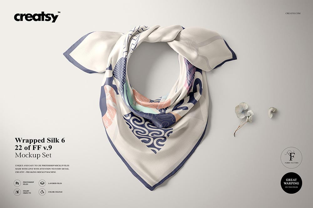 Download 20+ Beautiful Scarf Mockup PSD Templates | Mockuptree