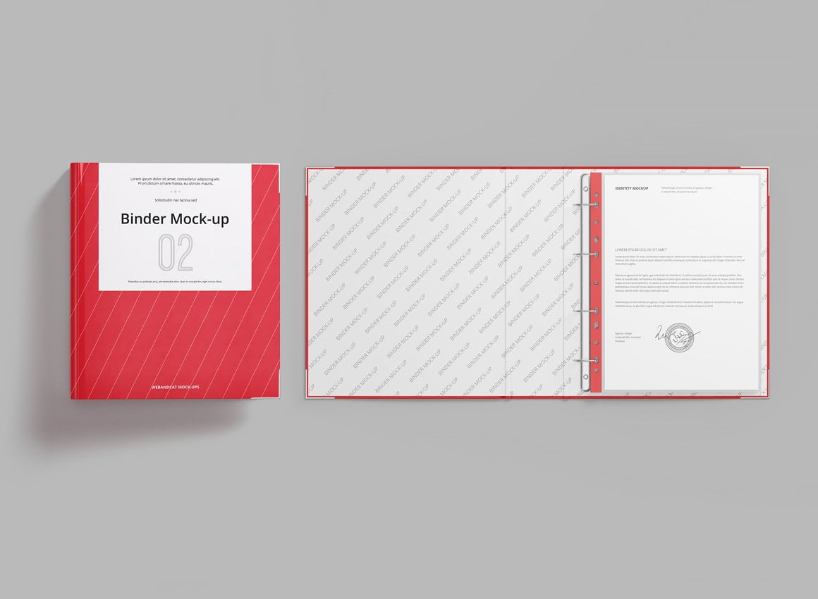 Textured Binder Mockup Mockups