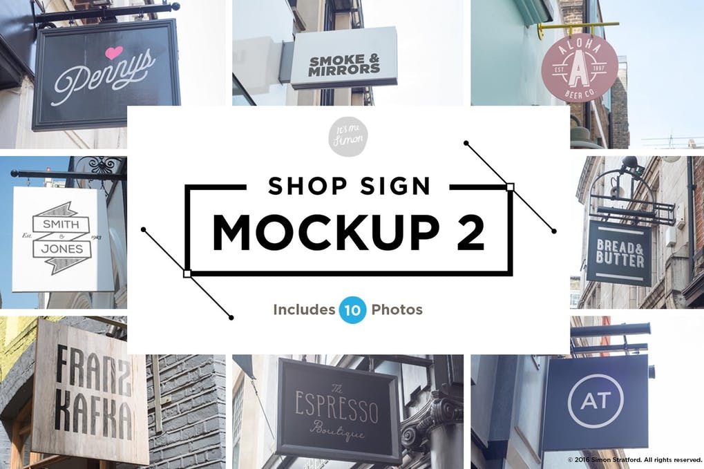 Shop sign mockups