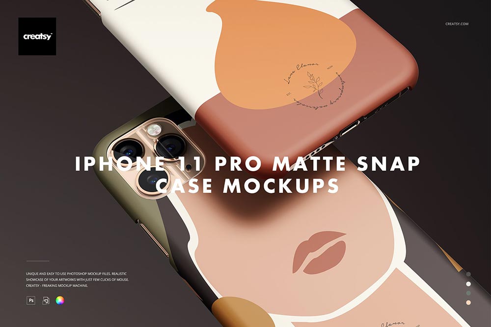 iPhone 11 Pro Matte Snap Case Mockup