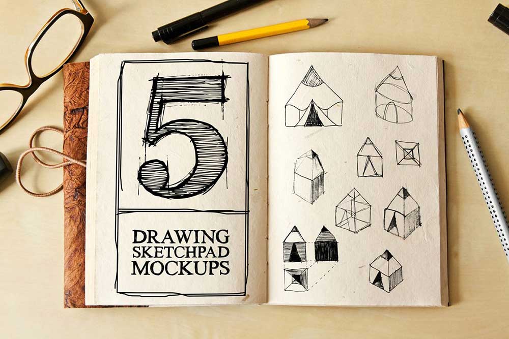 25 Free PSD Templates to Mockup Your Sketches  Drawings