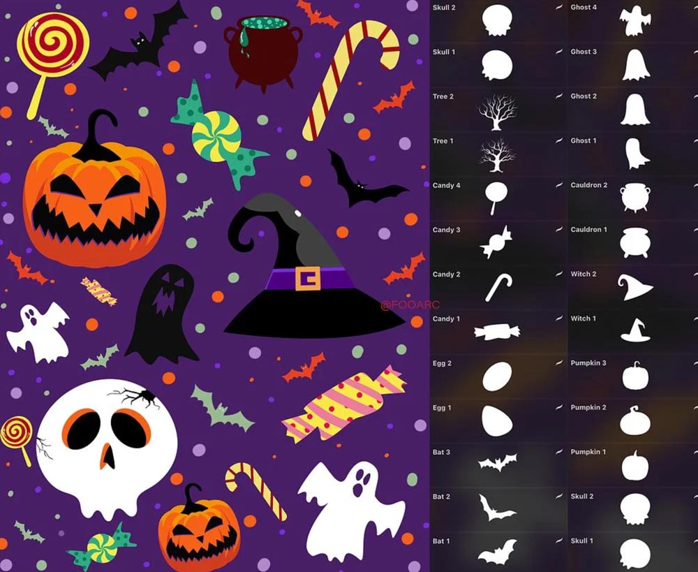 Free Halloween Procreate Brushset Free Halloween Procreate Brushset