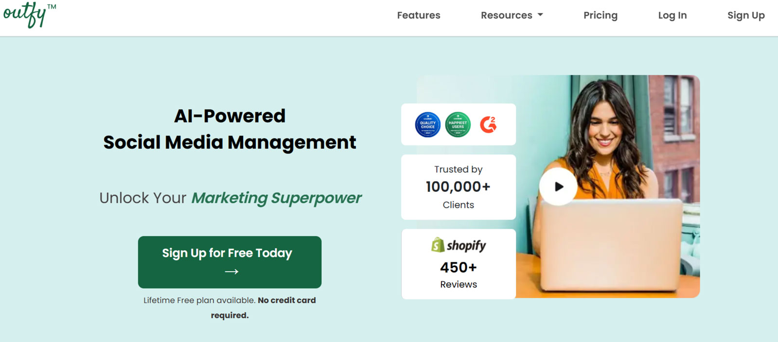 Outfy AI social media automation Shopify products