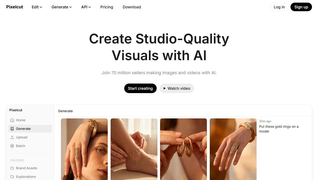 Pixelcut AI product photo editing mobile