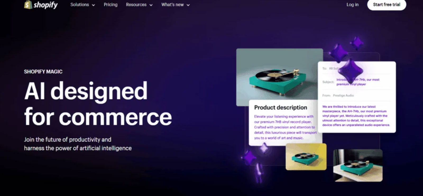 Shopify Magic AI writing product descriptions