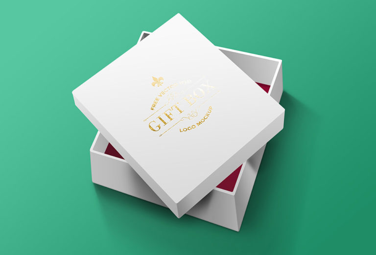 Free Gift Box Mockup | Mockuptree