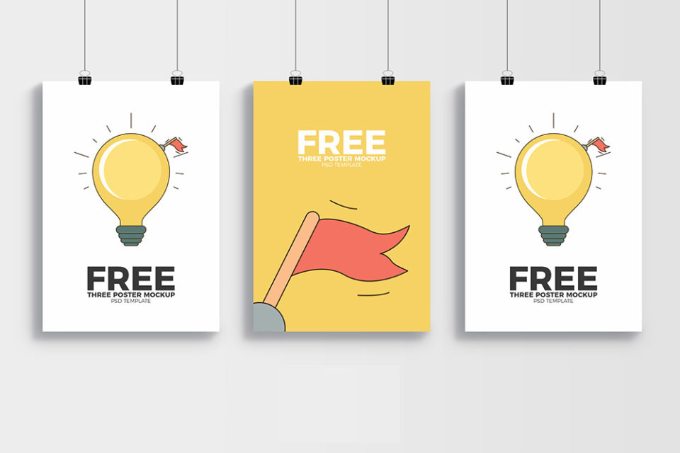 Free PSD Poster Mockup