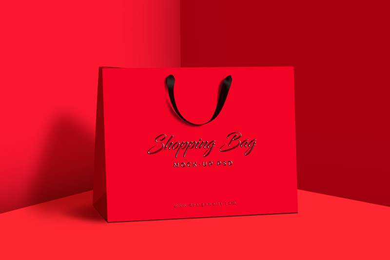 2 Size Free Paper Shopping Bags Mockup (PSD)