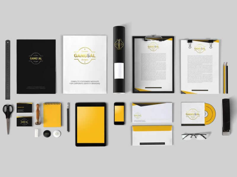 Download Free Psd Stationery Mockup Mockuptree Yellowimages Mockups