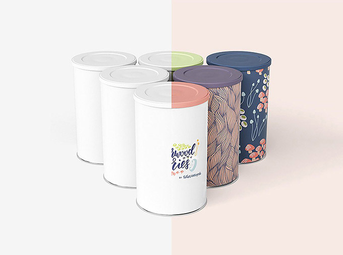 Download Free Cylindrical Can Mockup Mockuptree