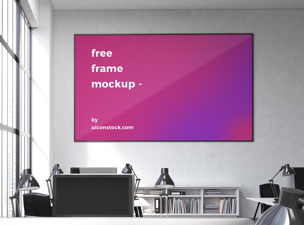 Download Free Interior Horizontal Frame Mockup Mockuptree