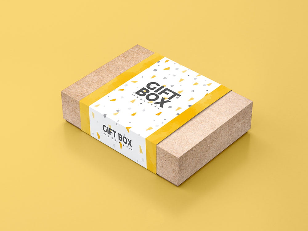 Download Free Paper Gift Box Mockup Mockuptree PSD Mockup Templates