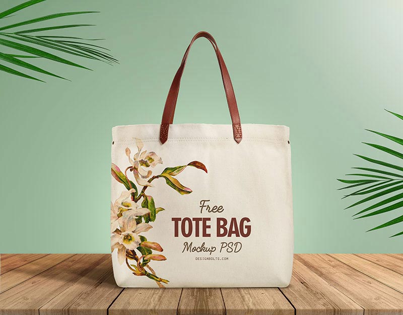 Download Free Cotton Tote Shopping Bag Mockup | Mockuptree