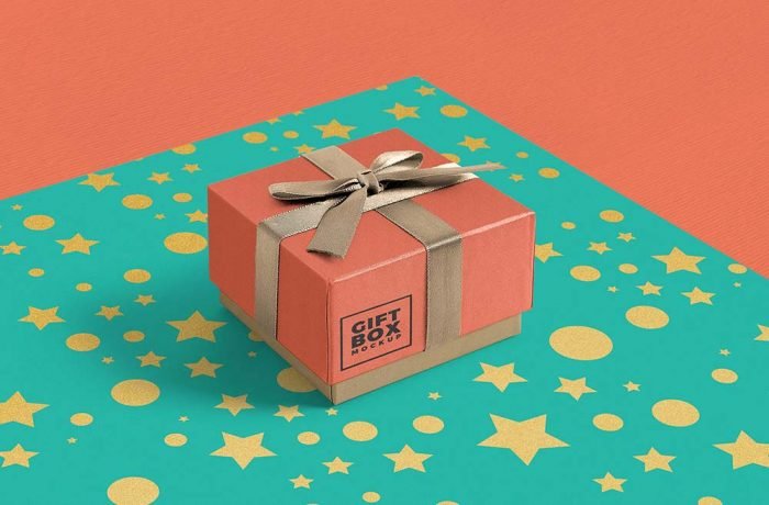 Free Gorgeous Gift Box Mockup | Mockuptree