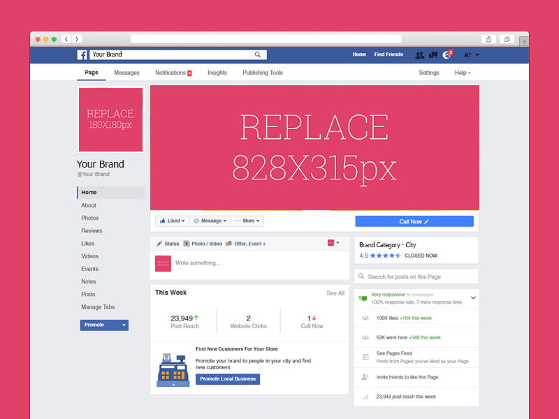 Free Facebook Layout Psd Mockuptree