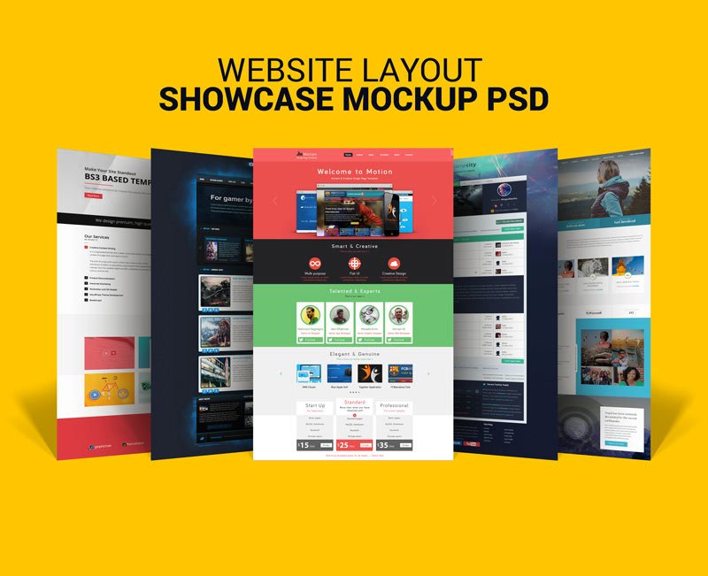 Download Free Website Showcase Mockup Mockuptree