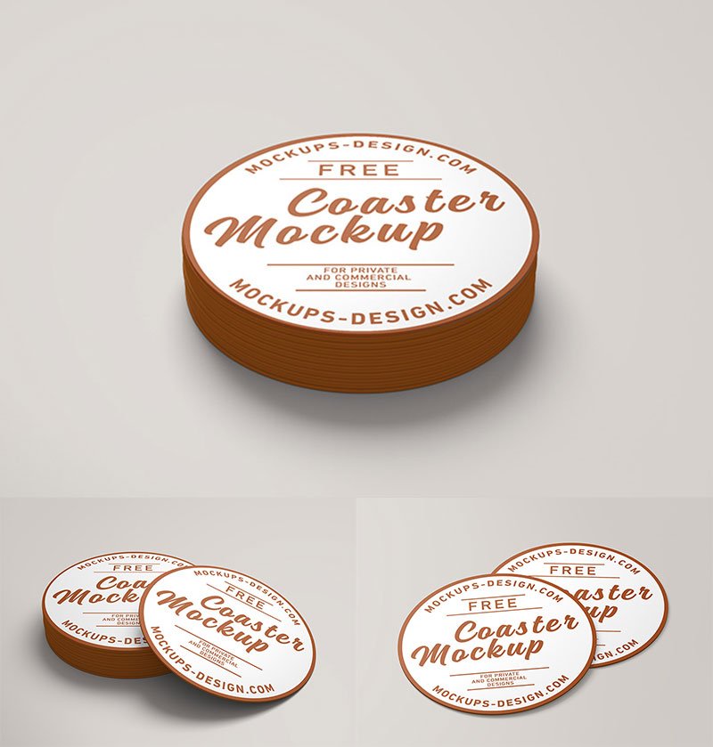 Download Free Round Coaster Mockup | Mockuptree