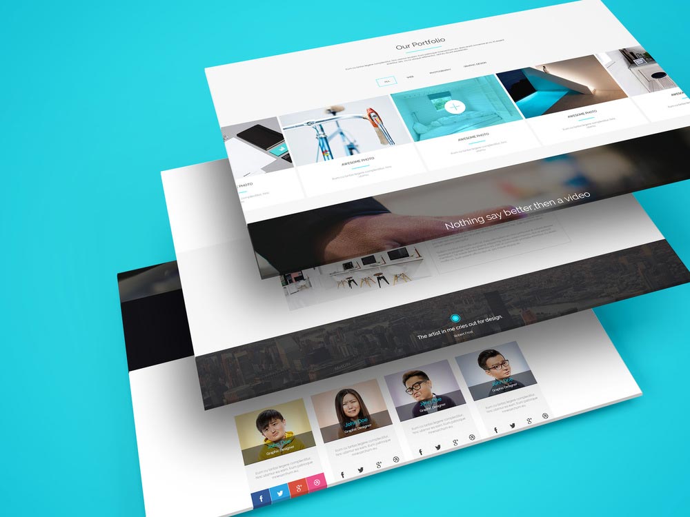 Free Multiple Web Screen Mockup | Mockuptree