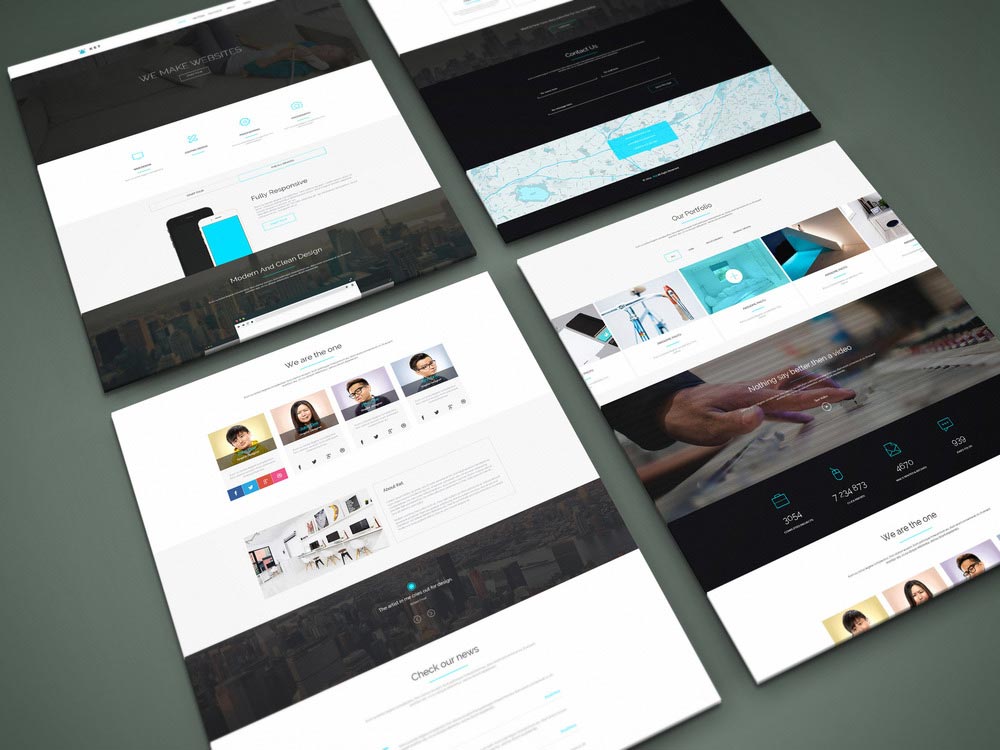 web design presentation mockup