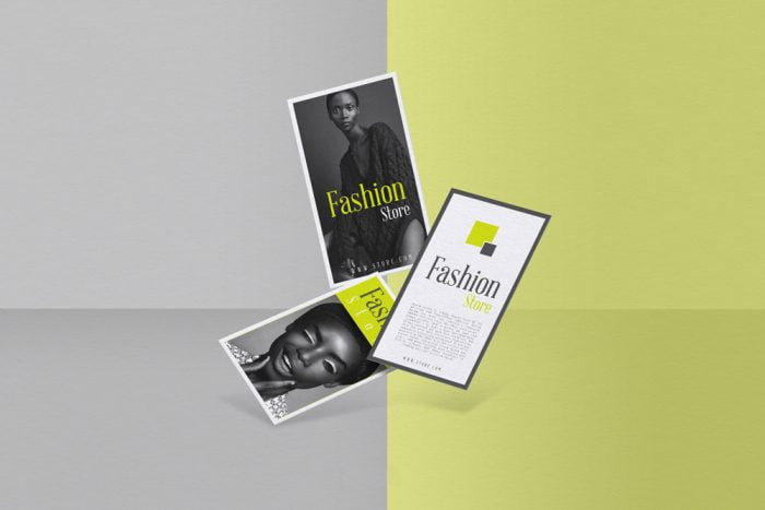 Free Floating Business Card Mockup PSD | Mockuptree