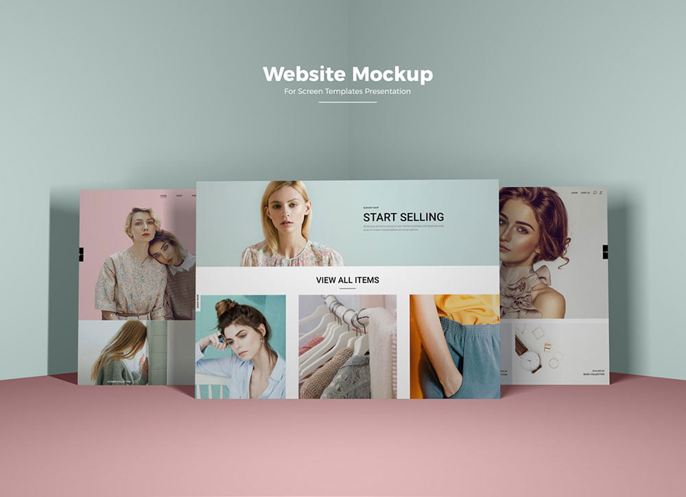 Download Free Website Screen Mockup | Mockuptree