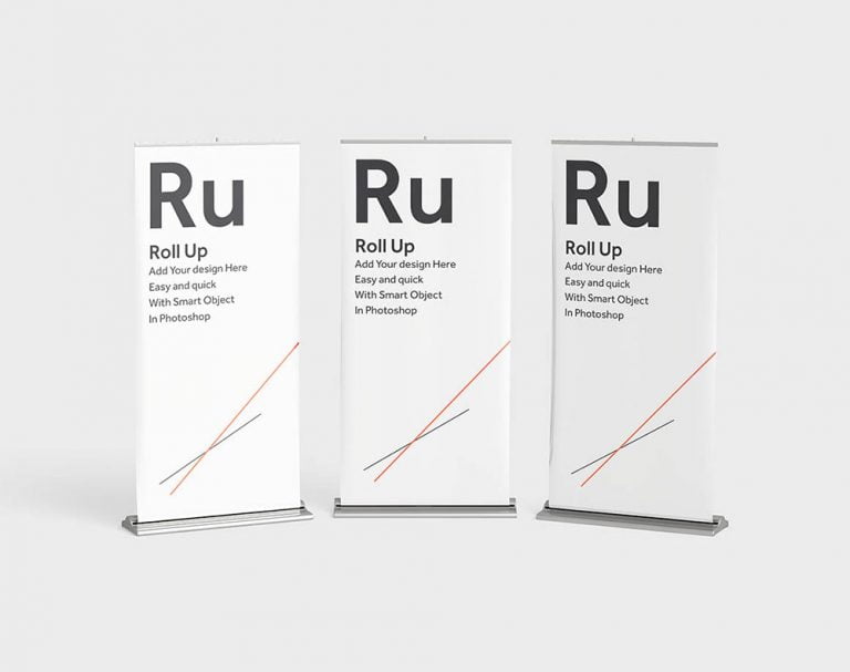 Free Roll-Up Banners Mockup