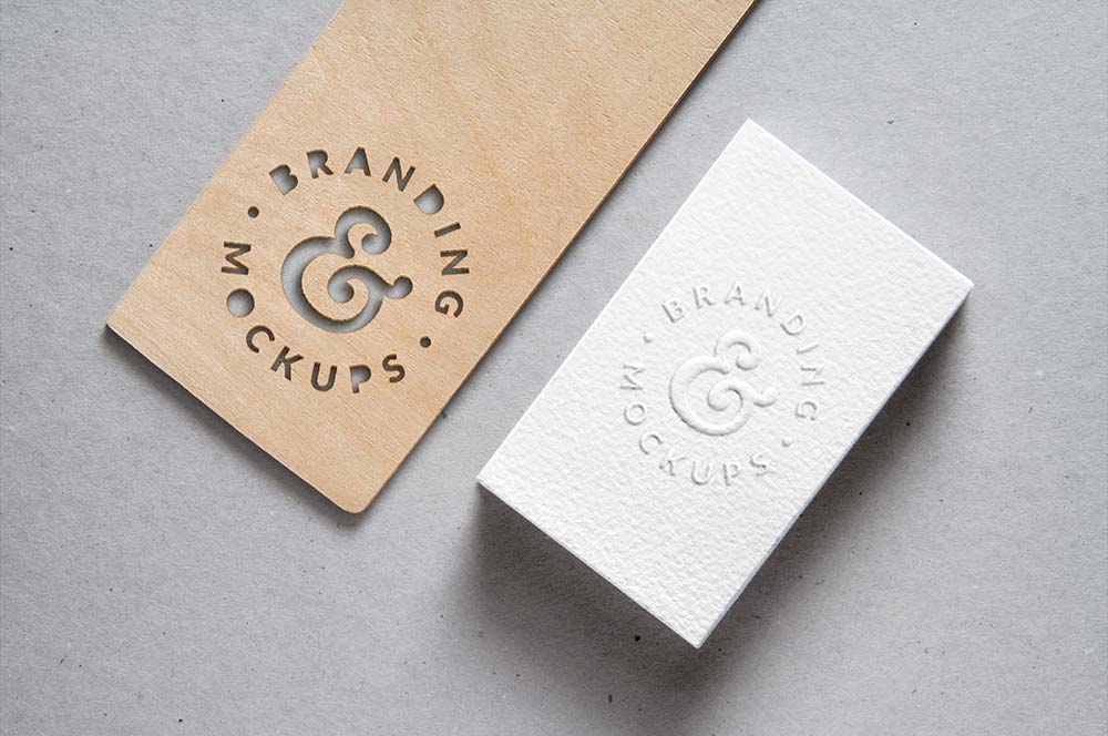 Free Embossed Business Card Mockup | Mockuptree