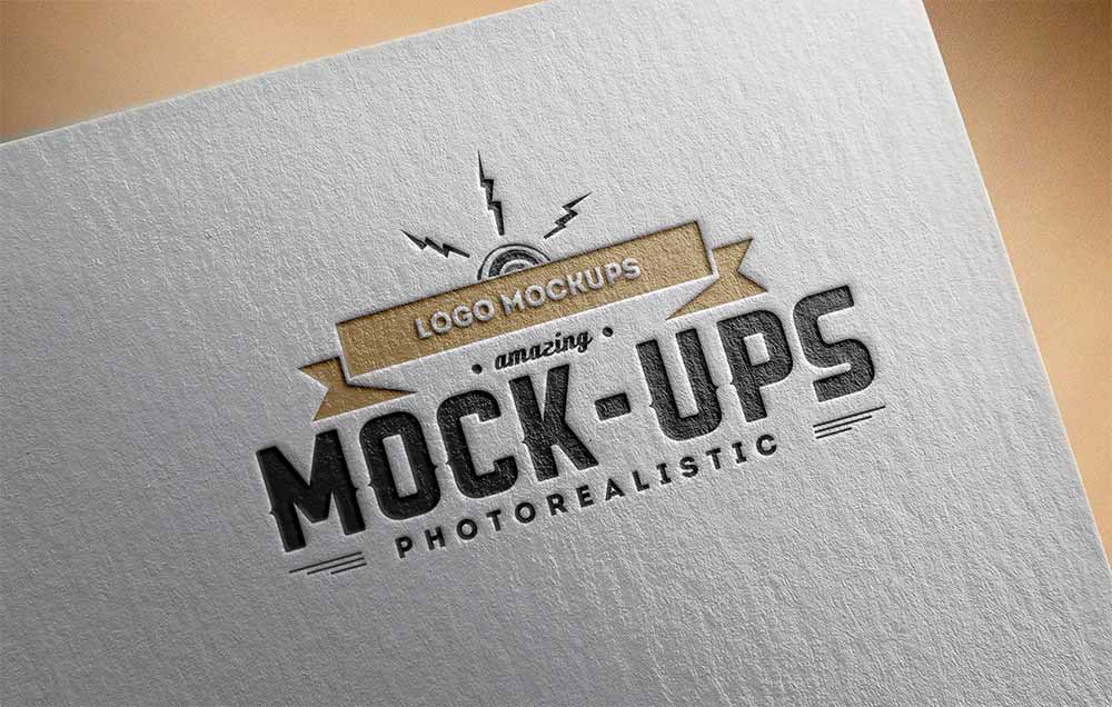 Free psd deals mockup logo