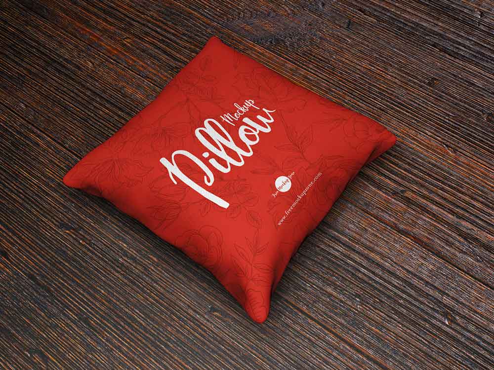 Free Brand Square Pillow Mockup
