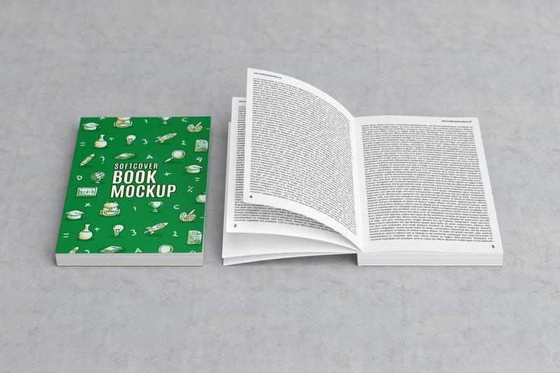 Download Free Softcover Book Mockup Mockuptree PSD Mockup Templates