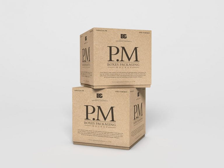 Free Craft Box Packaging Mockup | Mockuptree