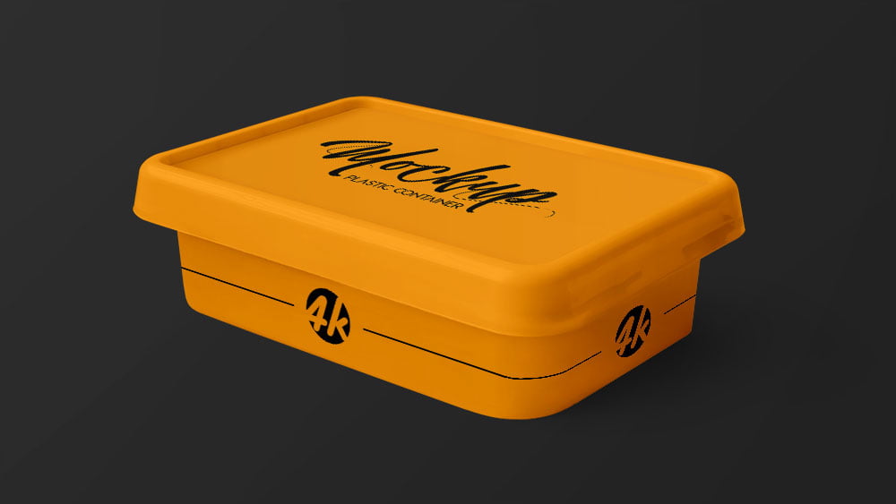 Free Plastic Container Mockup