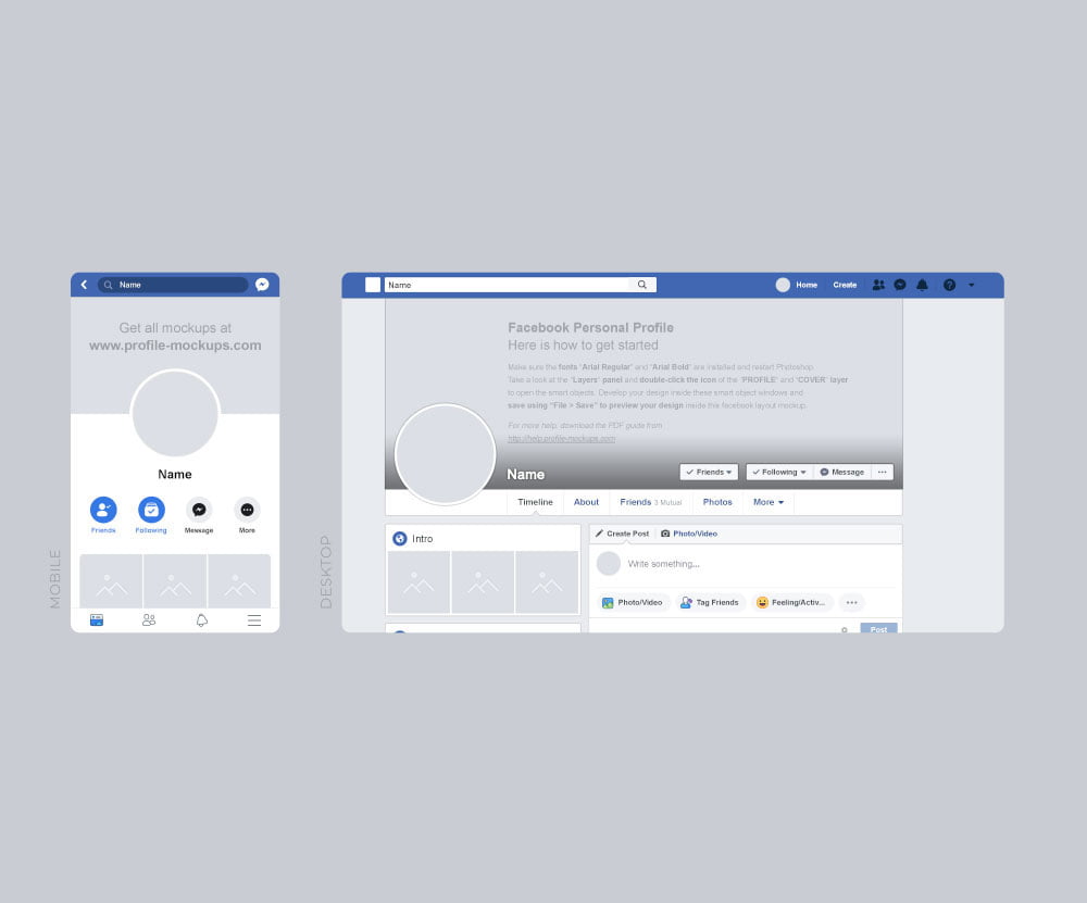 facebook info page template