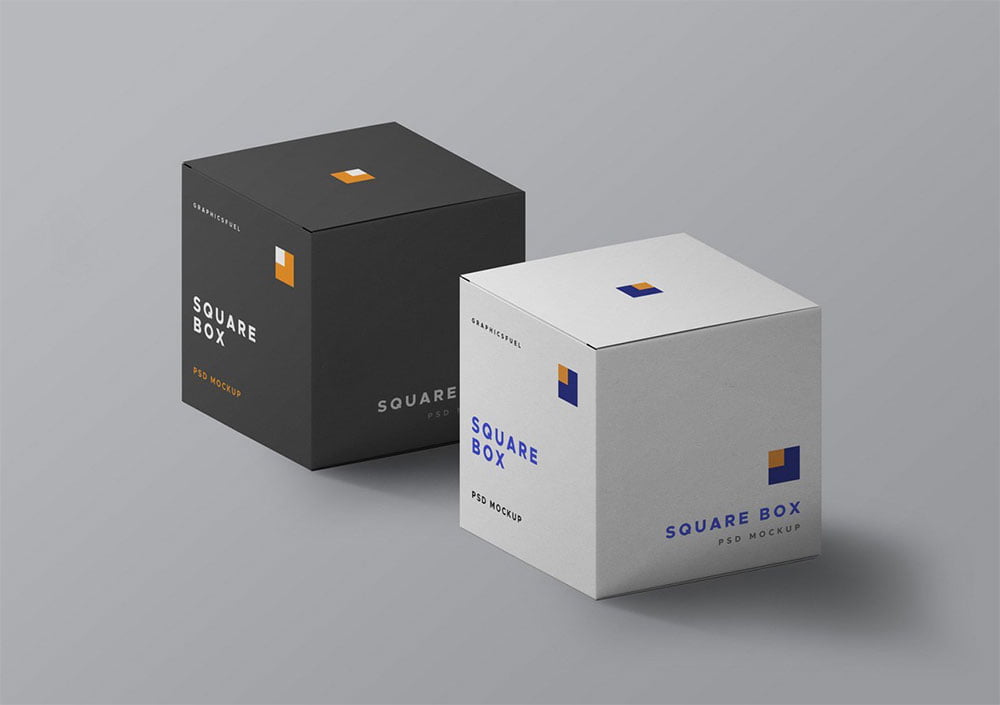 Free PSD Square Box Mockups | Mockuptree