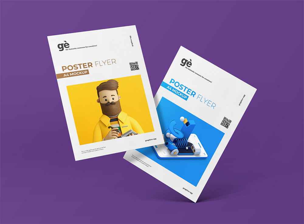 a4 size brochure mockup psd free download A4 brochure free mockup