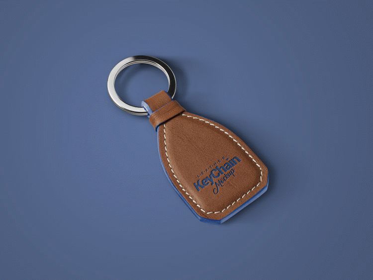 Download Free Leather Keychain Mockup | Mockuptree