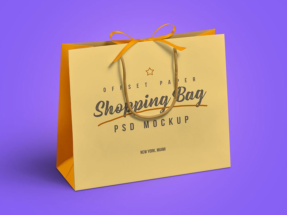 Download Free Paper Shopping Bag Mock-UP | Mockuptree