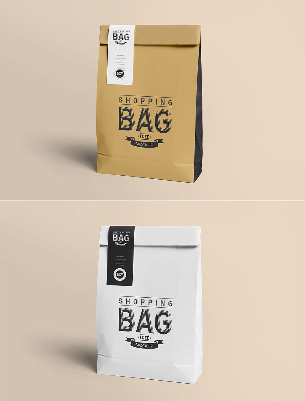 Free Awesome Paper Bag Mockup Mockuptree