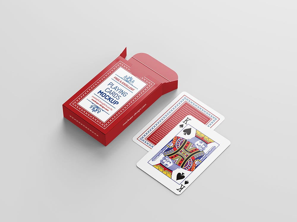 Card game deals mockup psd