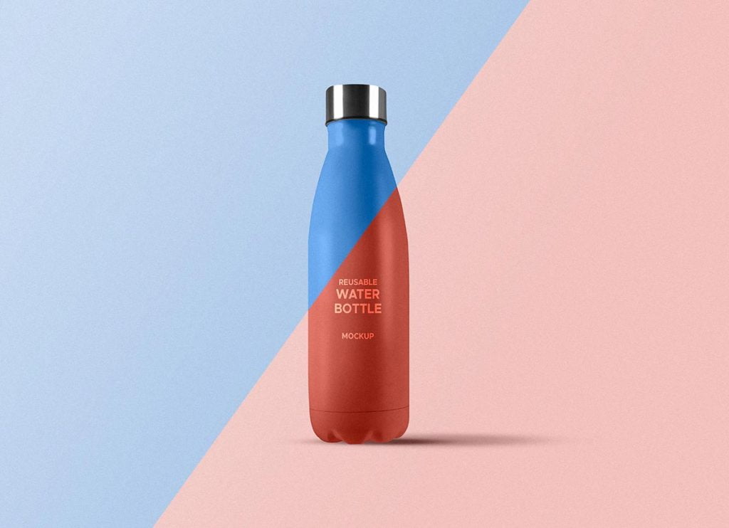 Water Botttle Texture Free Reusable Water Bottle Mockup