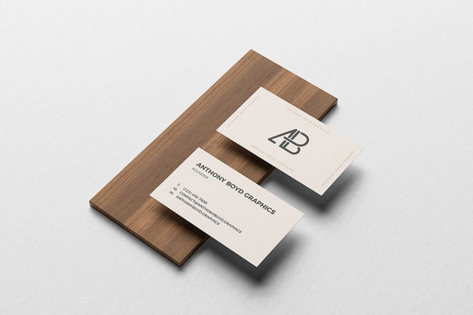 Download Free Rounded Corner Business Card Mockup Mockuptree PSD Mockup Templates