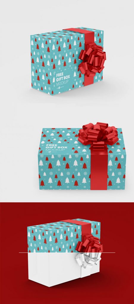 Free Gift Box Mockups | Mockuptree
