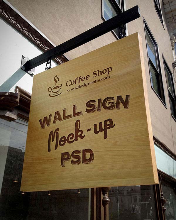 Download Free Wooden Sign Mockup | Mockuptree