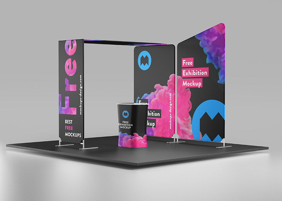 Download Free Exhibition Stage Mockup | Mockuptree