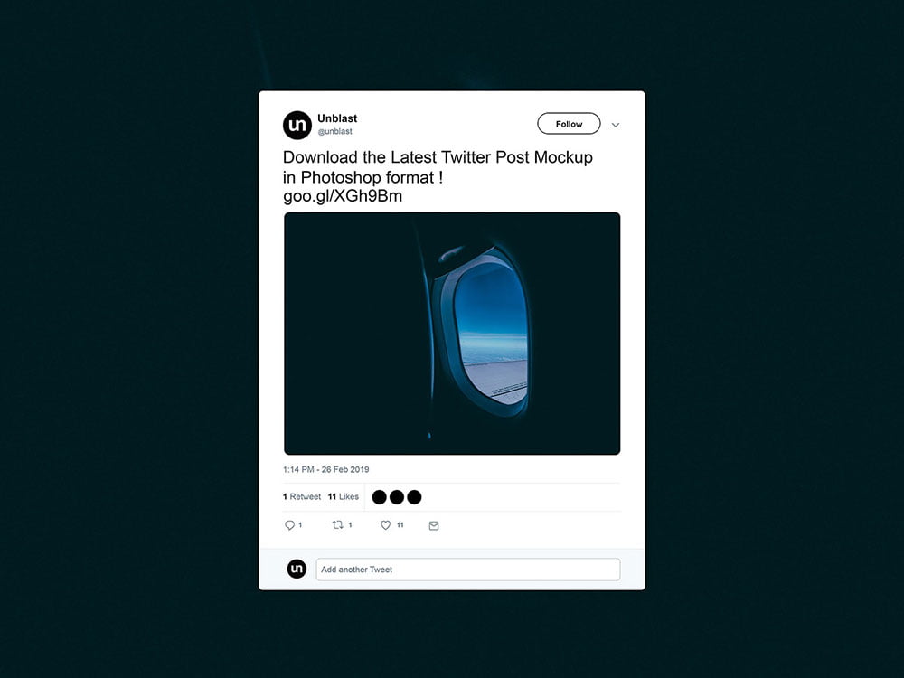 Download Free Twitter Post Mockup | Mockuptree