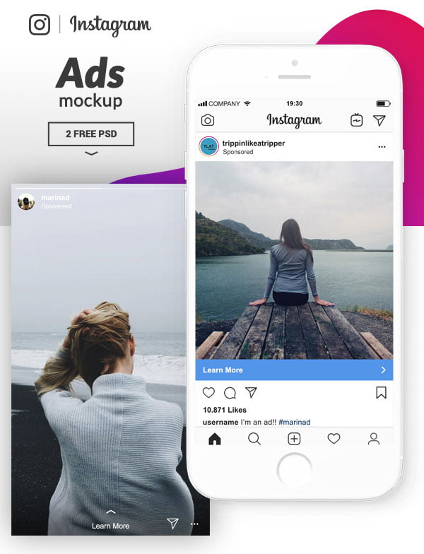 Free Instagram Ads Mockup Mockuptree