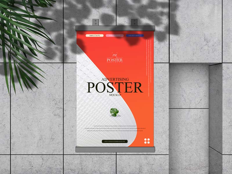 Download Free Advertising Poster Mockup Mockuptree Yellowimages Mockups